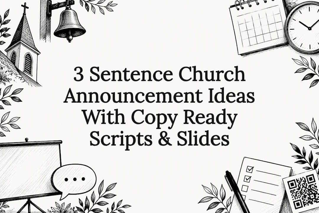 3 Sentence Church Announcement Ideas With Copy Ready Scripts & Slides